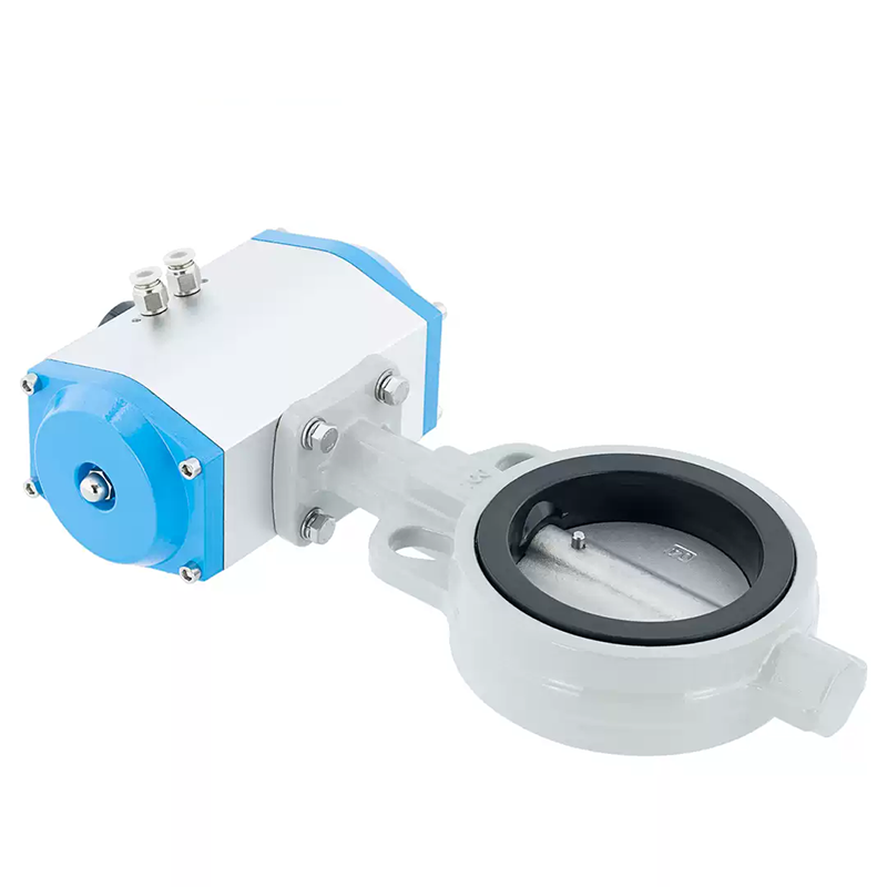 Pneumatic Center-Line Rubber Sealed Butterfly Valve wafer Type